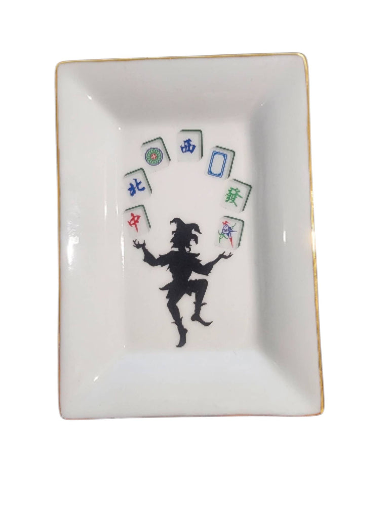 Mahjong Joker with tiles Trinket Tray - The French Bee