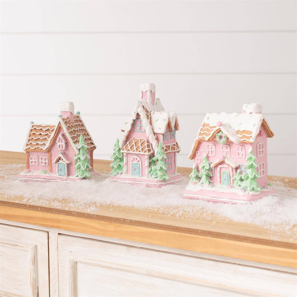 Pink Gingerbread Houses (Pk/03 Ast)