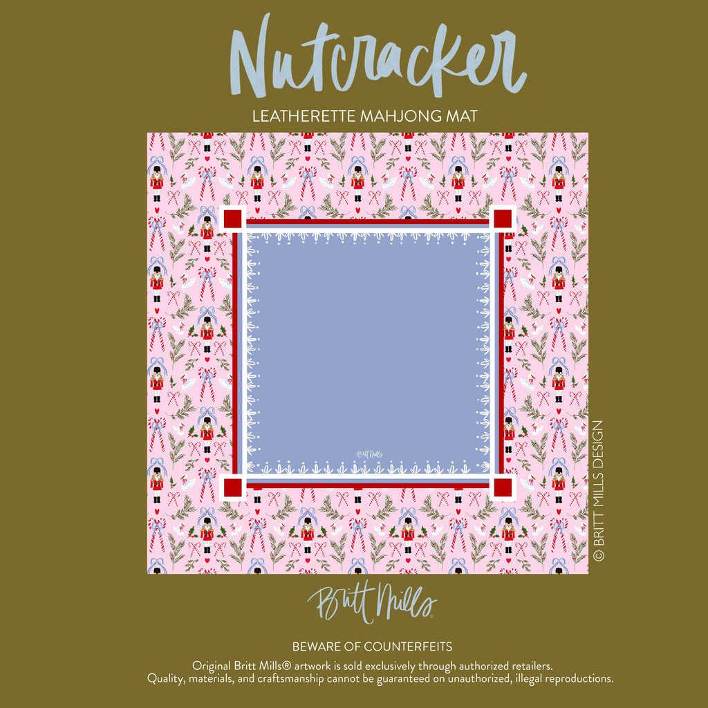 Nutcracker Leatherette Mahjong Mat