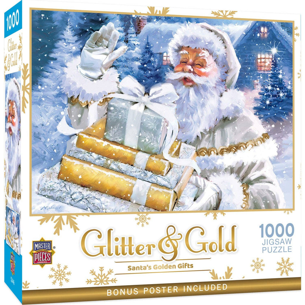Glitter & Gold - Santa's Golden Gifts 1000 Piece Puzzle - MasterPieces Puzzles