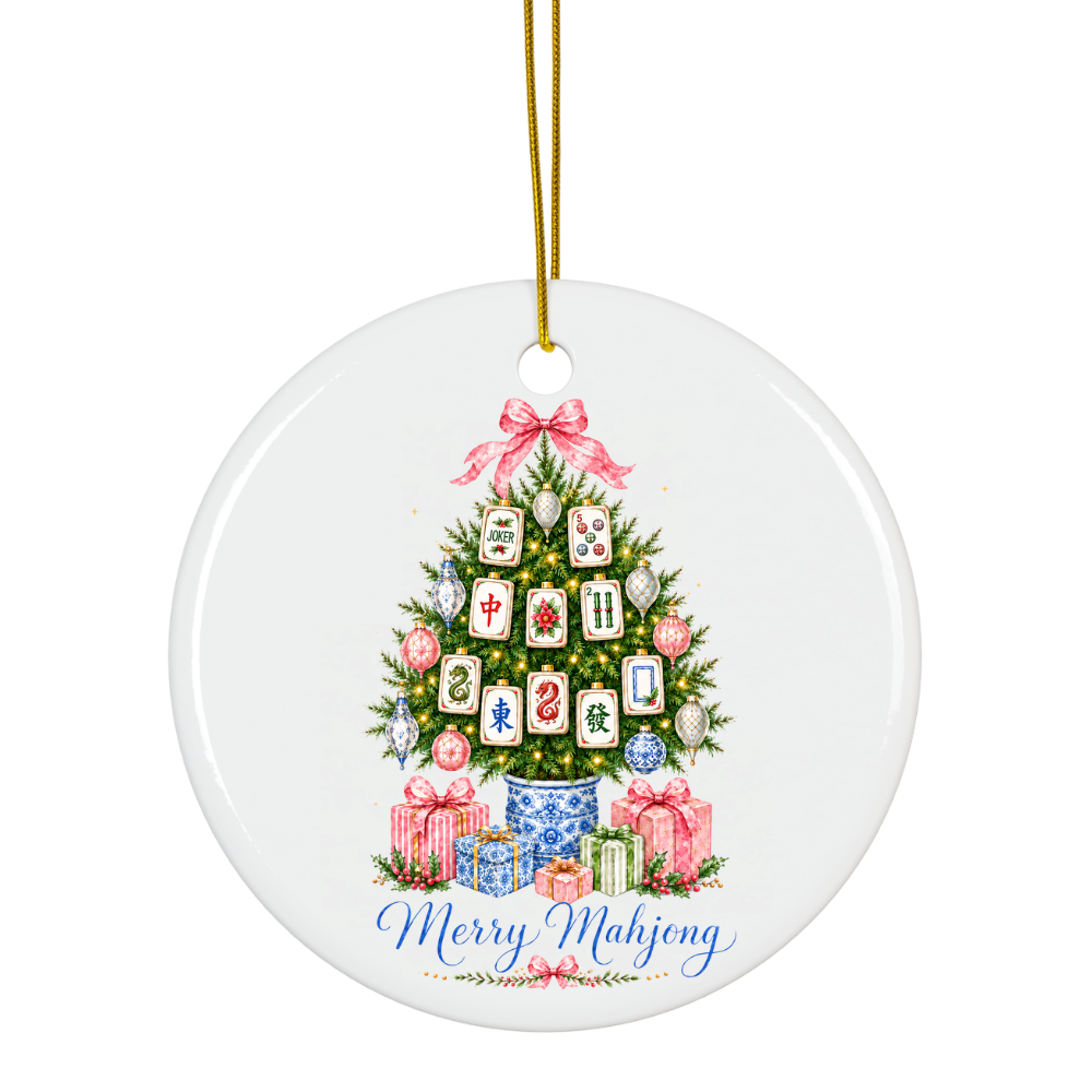Merry Mahjong Ornament - Born to Rally