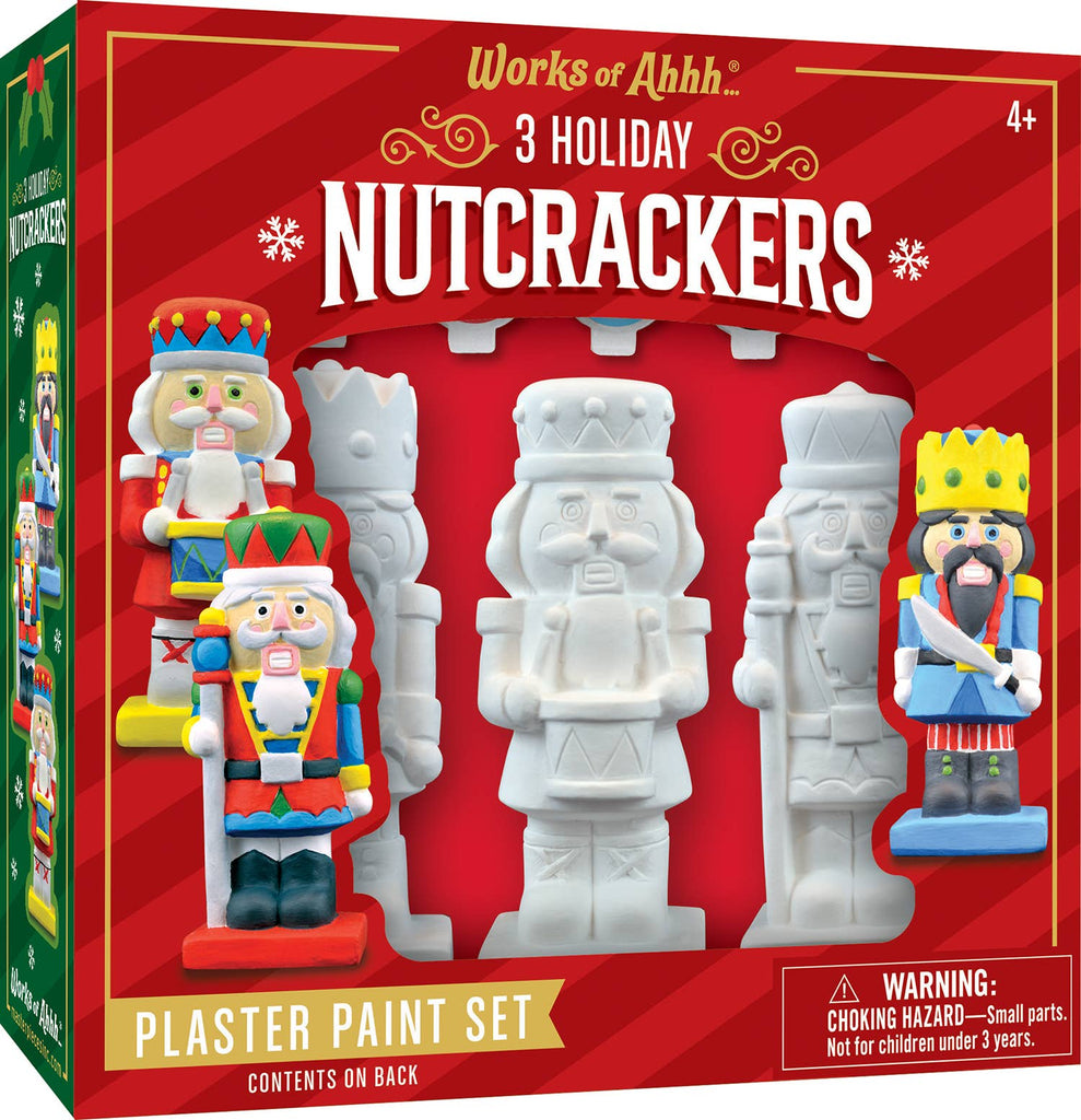 Holiday Nutcrackers - 3-Pack Plaster Paint Kit - MasterPieces Puzzles