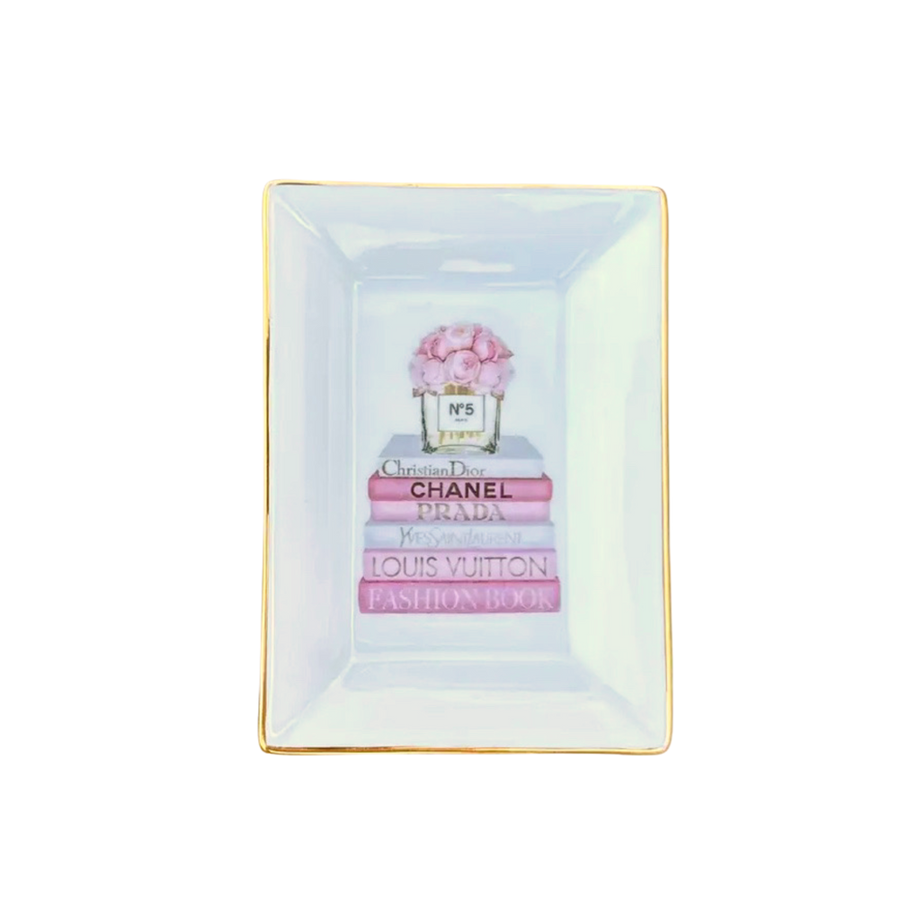 Trinket Tray- Pink Book Stack - The French Bee