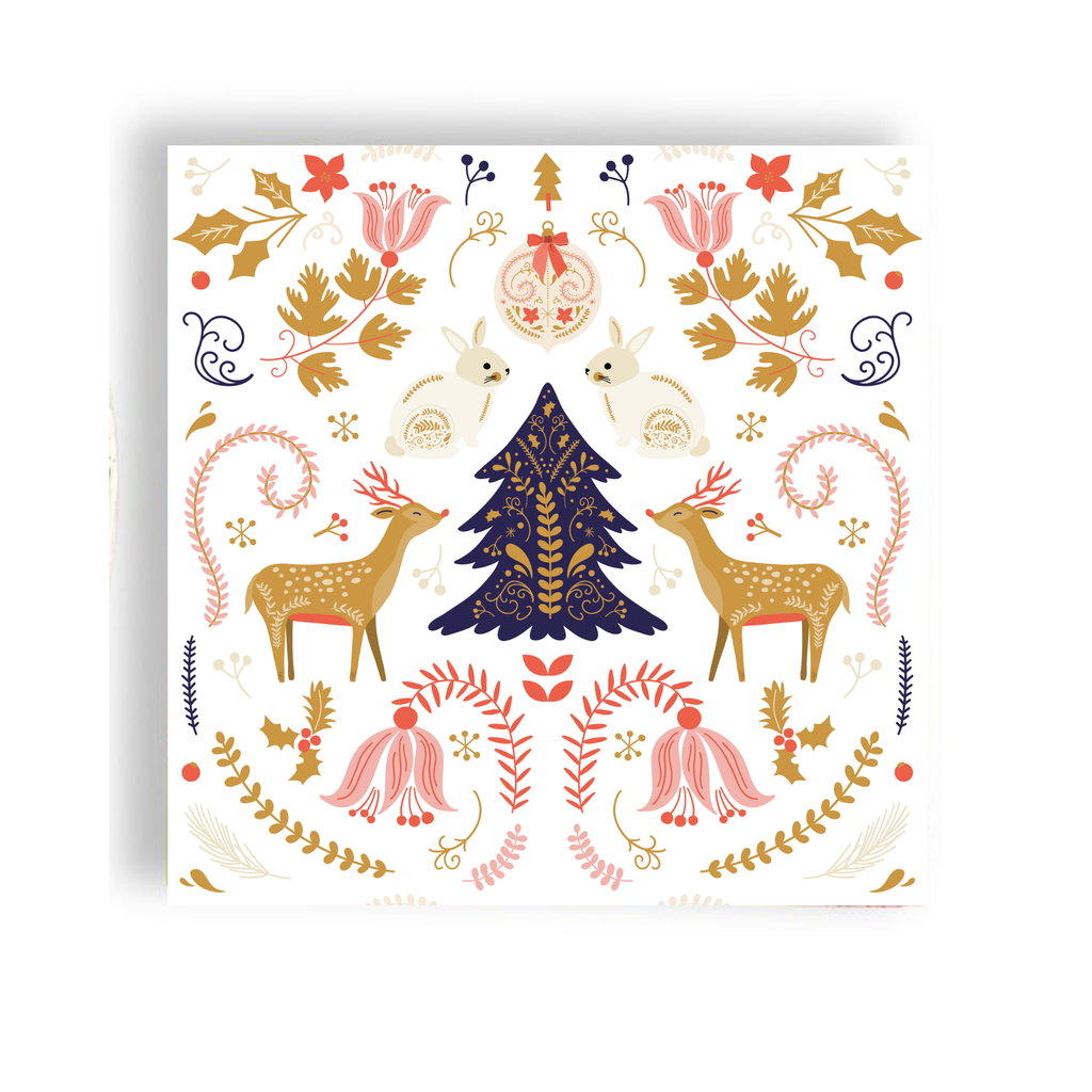 Christmas Woodland 24ct Cocktail Napkin Separates (3ply)