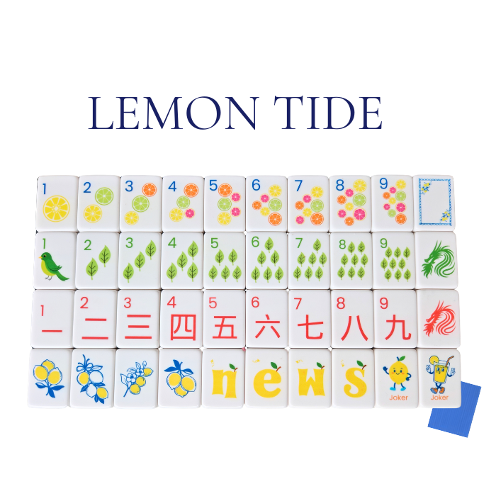 Mahjong Studios – Lemon Tide American Mahjong Tile Set (160 Tiles)