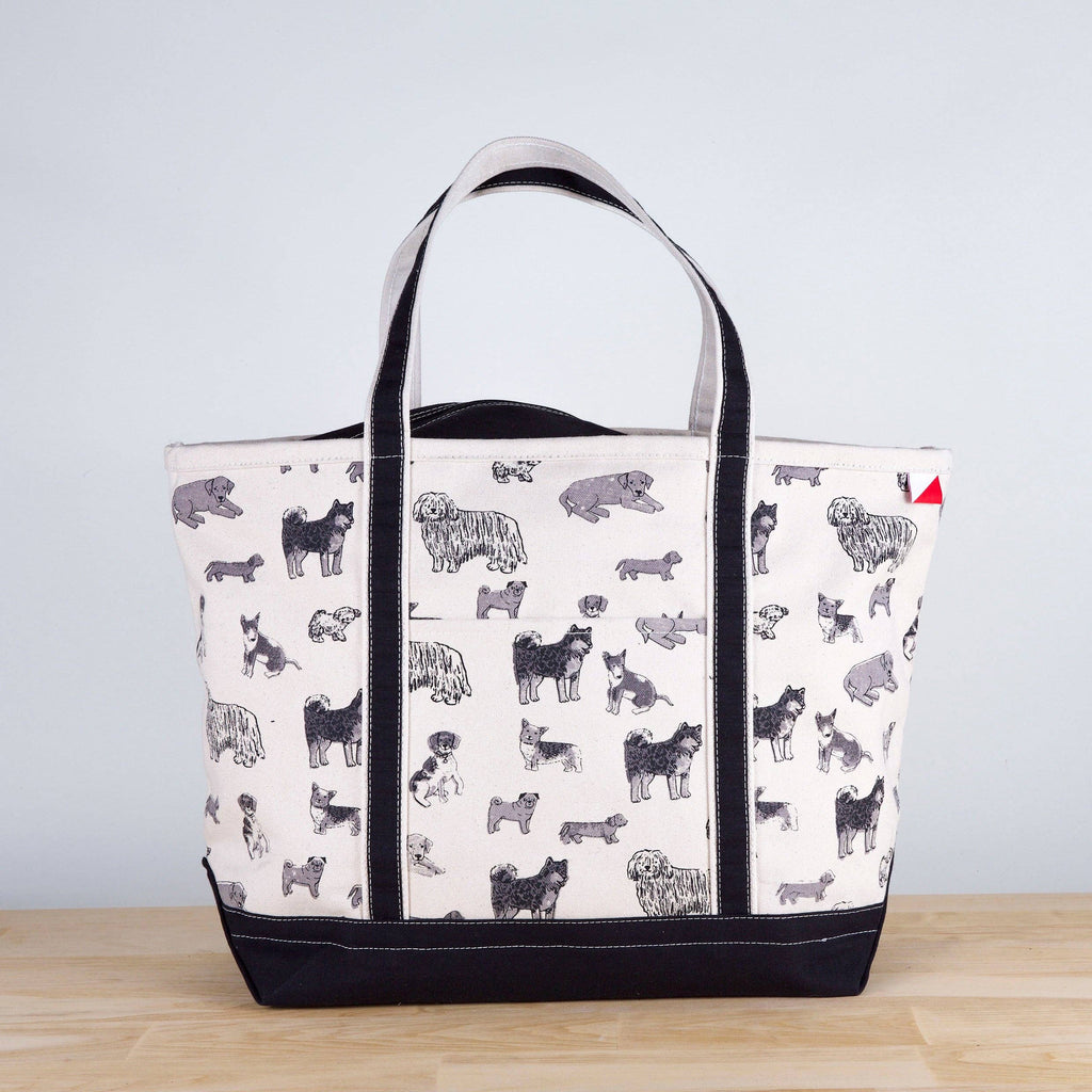 ShoreBags Classic Tote Dog Print Large