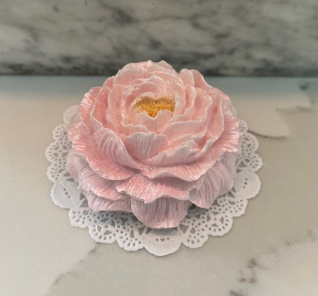 Peony (Light Pink) Organic Goat's Milk Artisan Soap_Wrapped