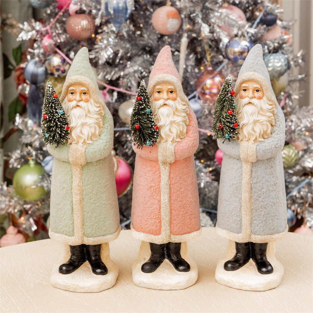 Pastel Belsnickel Santa Figurine (Pk/3 Asst)