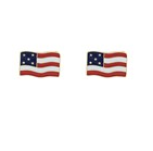 USA Flag Earrings - Golden Stella