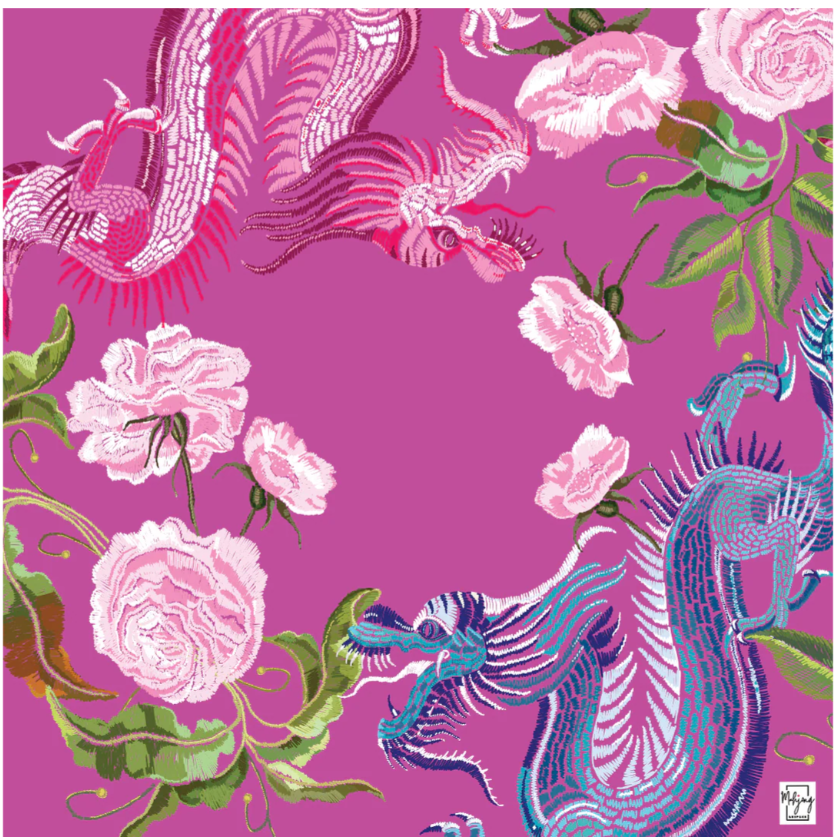 Year of the Dragon - Raspberry Sorbet - Bespoke Mahjong