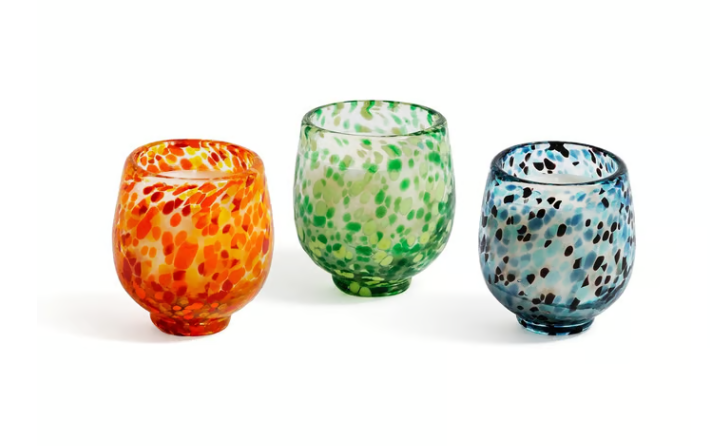 Speckled Shot Glass Assorted Candles