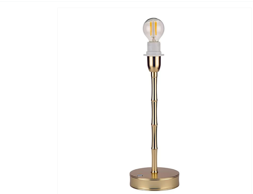 Bamboo Lamp Base Matte Gold - 12"