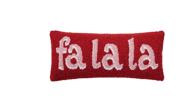Fa La La Hook Pillow Poly Filled M/2
