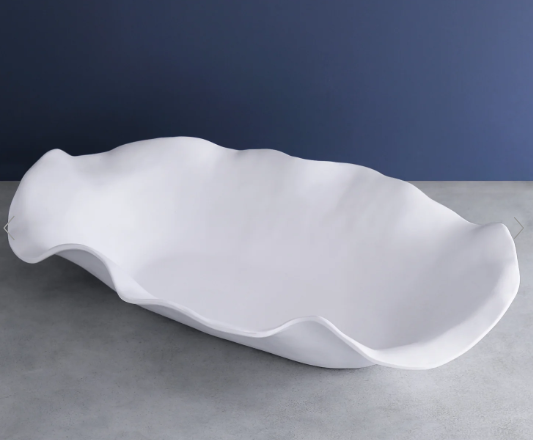 Vida Nube Extra Lg Oval Centerpiece - White - Beatriz Ball