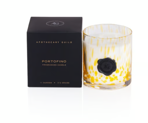 PORTOFINO Apothecary Guild Opal Glass 11 oz Scented Jar Candle