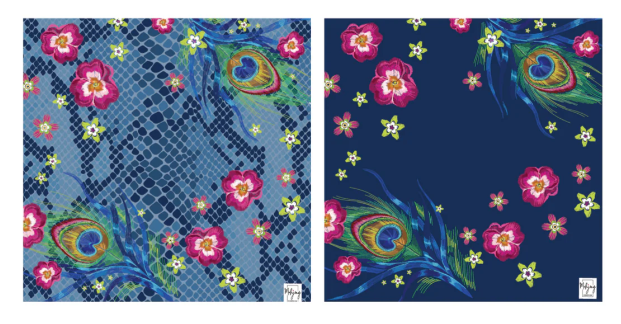 Double the Fun - Double-sided Mat - Darjeeling Peacock