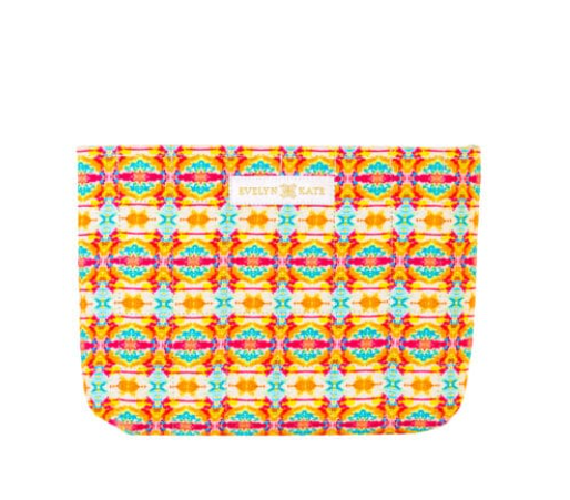 Orange Turtle Quilted Zippered Pouch - Evelyn Kate