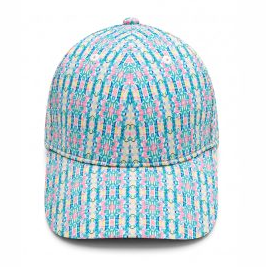Abaco Seersucker Women's Baseball Cap - Evelyn Kate