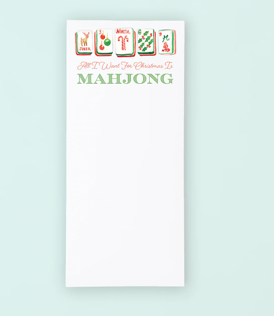 Holiday Mahjong List Pad - Taylor Paladino