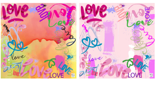 Double the Fun - Love Graffiti Mat - Bespoke Mahjong