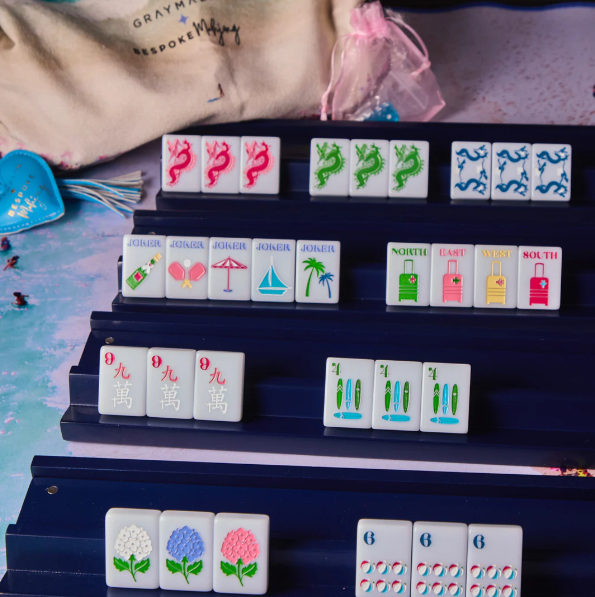 Beach Club Mahjong Tiles - OCEAN BLUE - Bespoke X Gray Malin