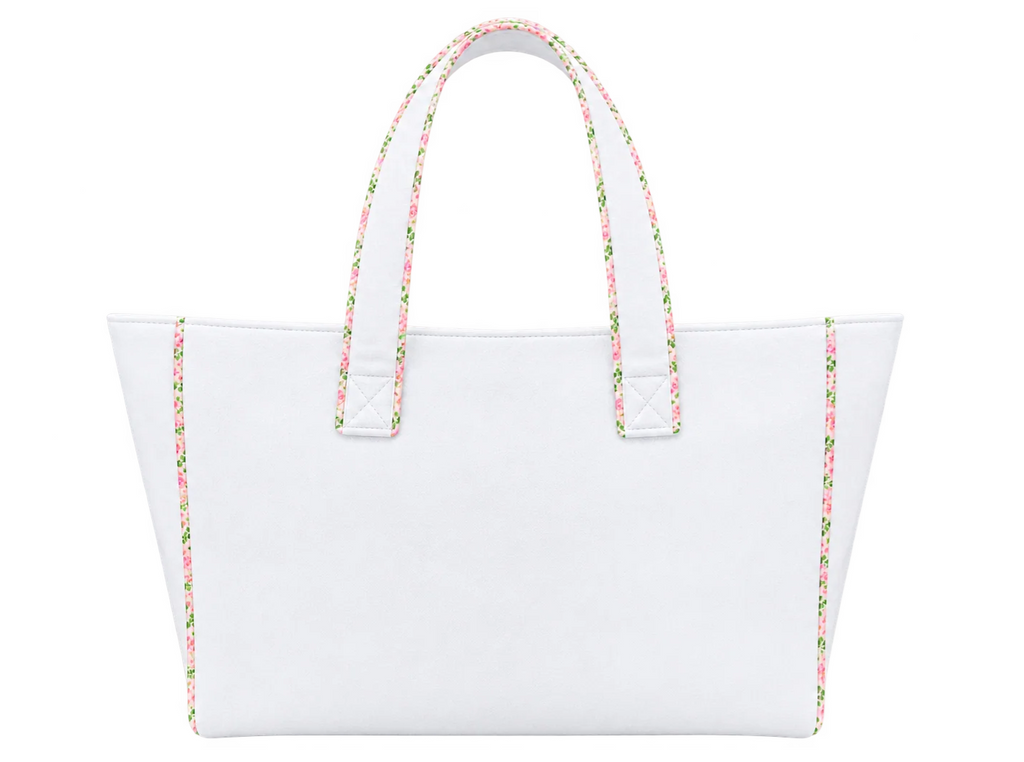 Terry Tote Bag - Pink Blossom - Monogramable - Lenora