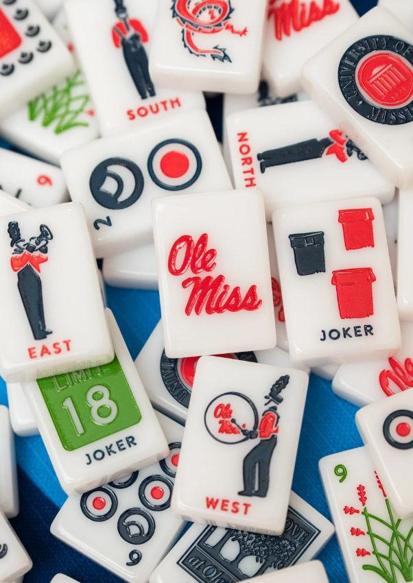 Ole Miss University Mahjong Tiles - West Wind Mahjong