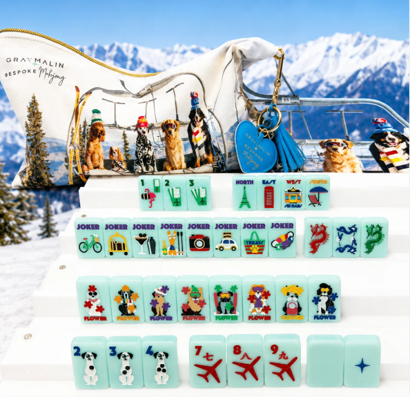 Getaway Dogs Mahjong Tiles - Bespoke x Gray Malin