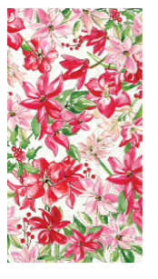 Holiday Poinsettias Guest Towel