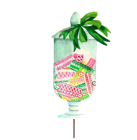 Ribbon Candy Apothecary Jar