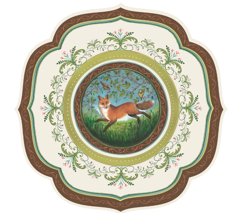 Die-cut Fanciful Fox China Placemat