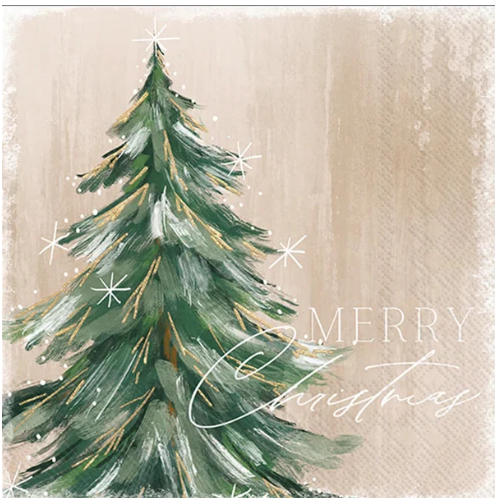 Gilded Painterly Tree Cocktail Napkins - Boston International