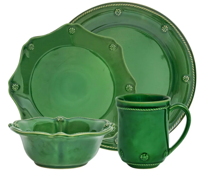 Berry and Thread 4 pc Place Setting - Basil - S4 - Juliska