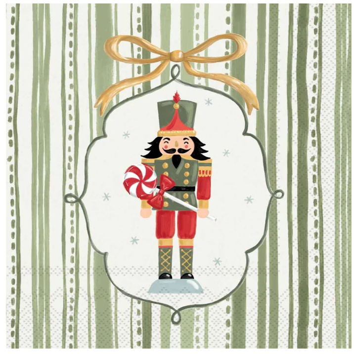Frosty Nutcracker Cocktail Napkins - Boston Internaional