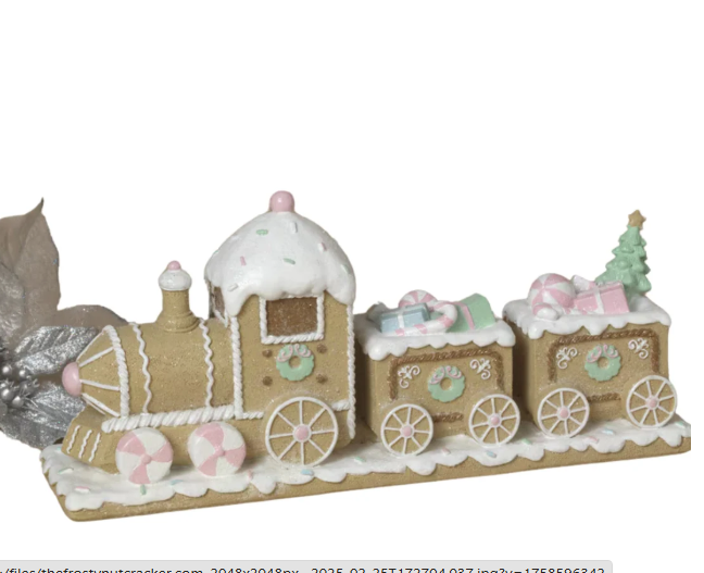 Resin Holiday Gingerbread Train