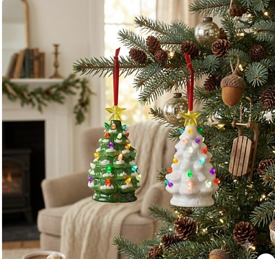 Lighted Dolomite Christmas Tree Ornaments - Gerson