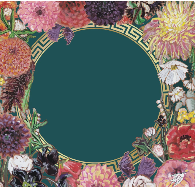 Majestic Blooms Neoprene — 33" x 33" Mahjong by Si