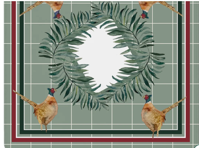 Pheasant Company SI Signature™ Faux Leather — 33" x 33" Mahjong by Si