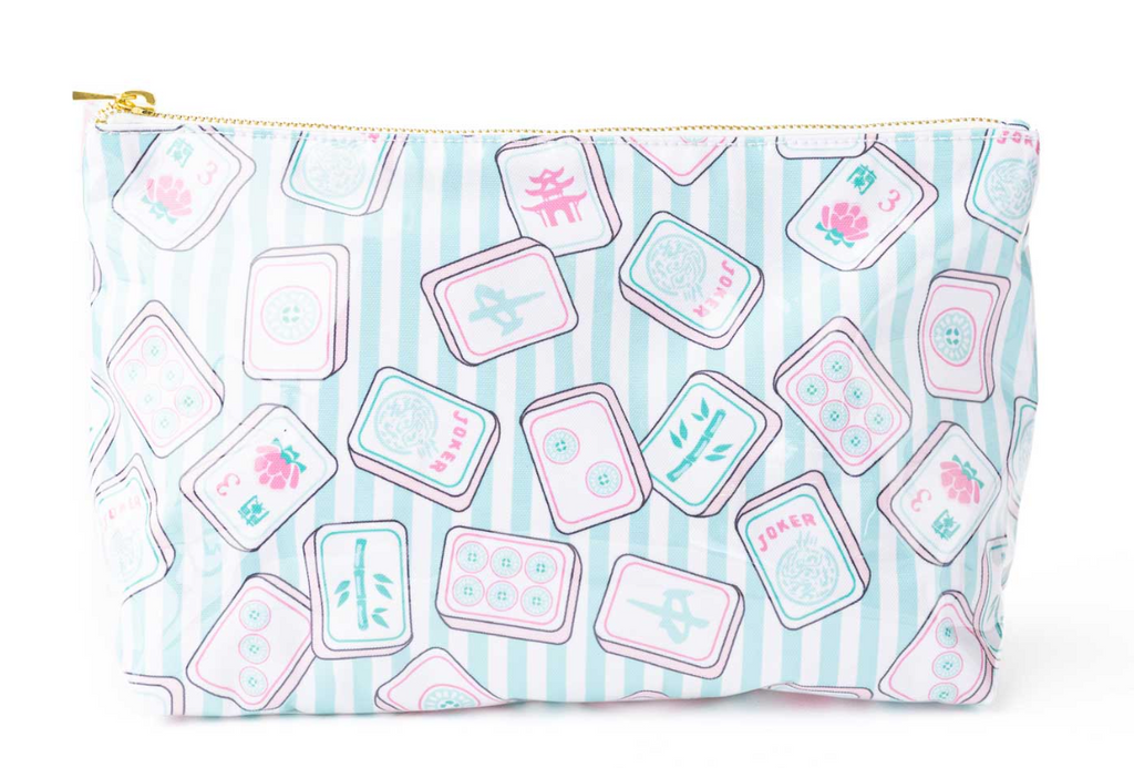 Mahjong Clear Coated Travel Bag - Rectangular - 8 Oak Lane