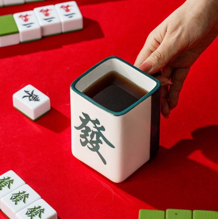 Earn Money Desperately Mahjong Tile Inspired Cups - Everful