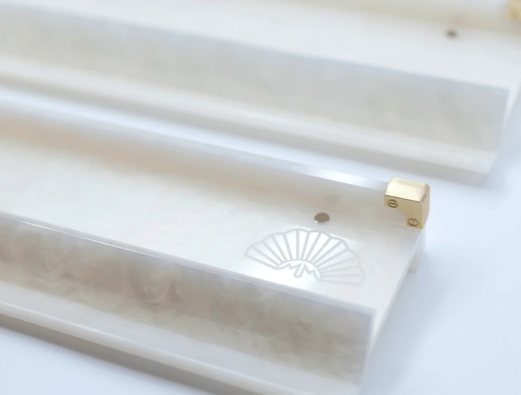 Iridescent Opal and Brass Classic Magnetic Pushers - Miss Mahjong