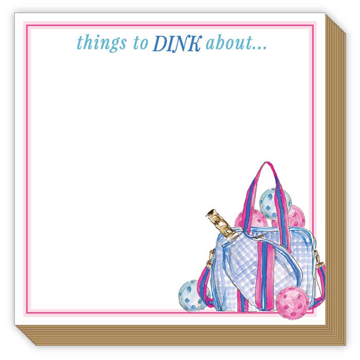 Preppy Pickleball Gear things to Dink about Luxe Notepad - Roseanne Beck