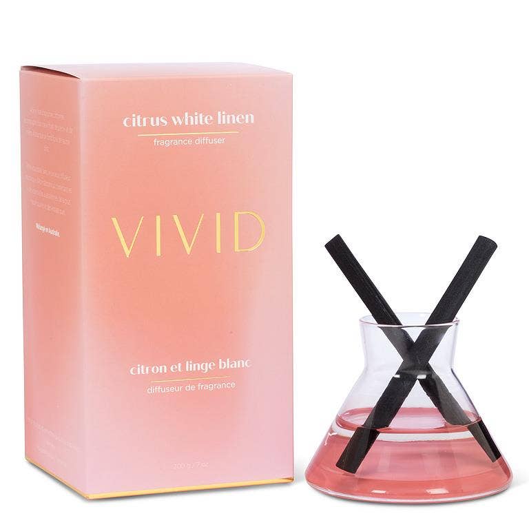 Abbott - Citrus White Linen Modern Diffuser - 5.5"H(7oz) - Home 2 Court