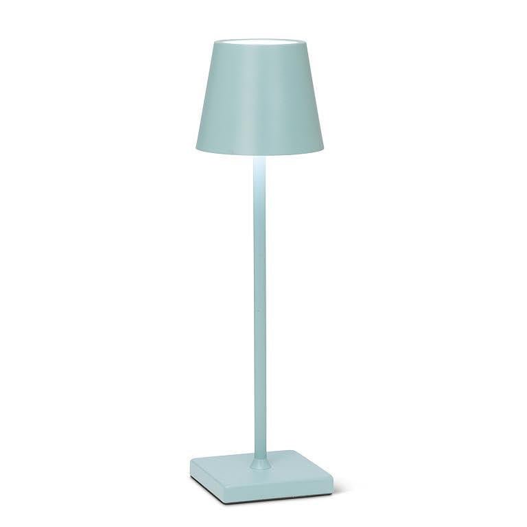Abbott Collection Trilite LED Table Lamp, Cordless Rechargeable Light (Light Blue, Classic Shade - Home 2 Court