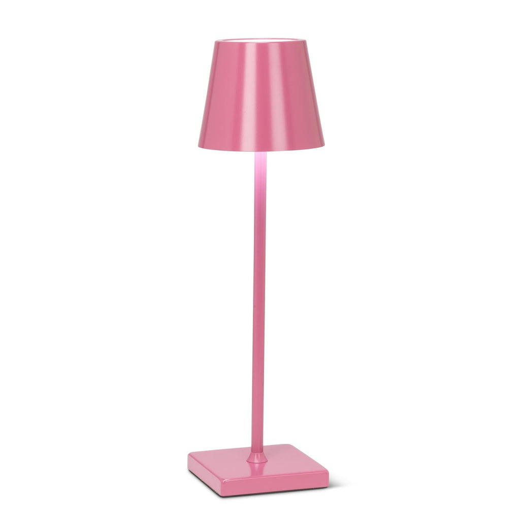 Abbott Collection Trilite LED Table Lamp, Cordless Rechargeable Light (Magenta Pink, Classic Shade - Home 2 Court