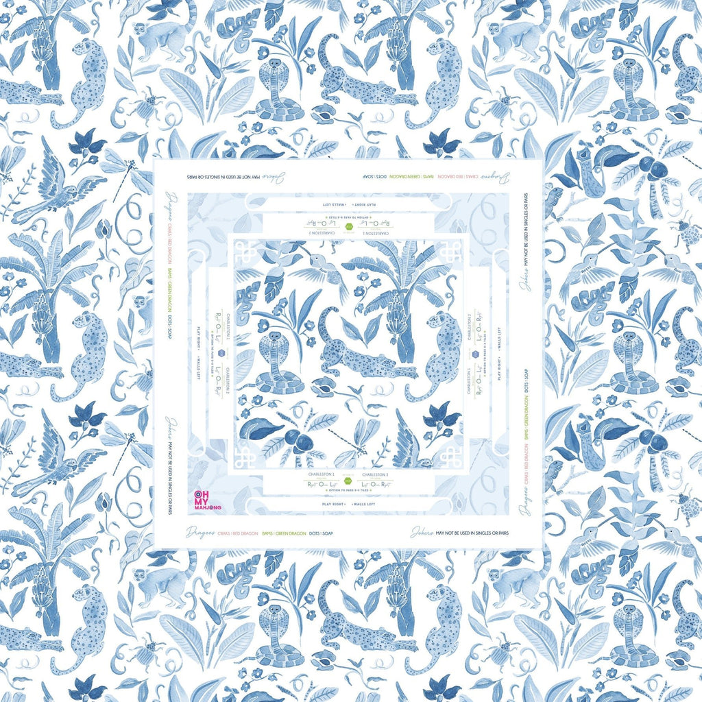 Amazon Blue Instructional Mahjong Tablecloth - Home 2 Court