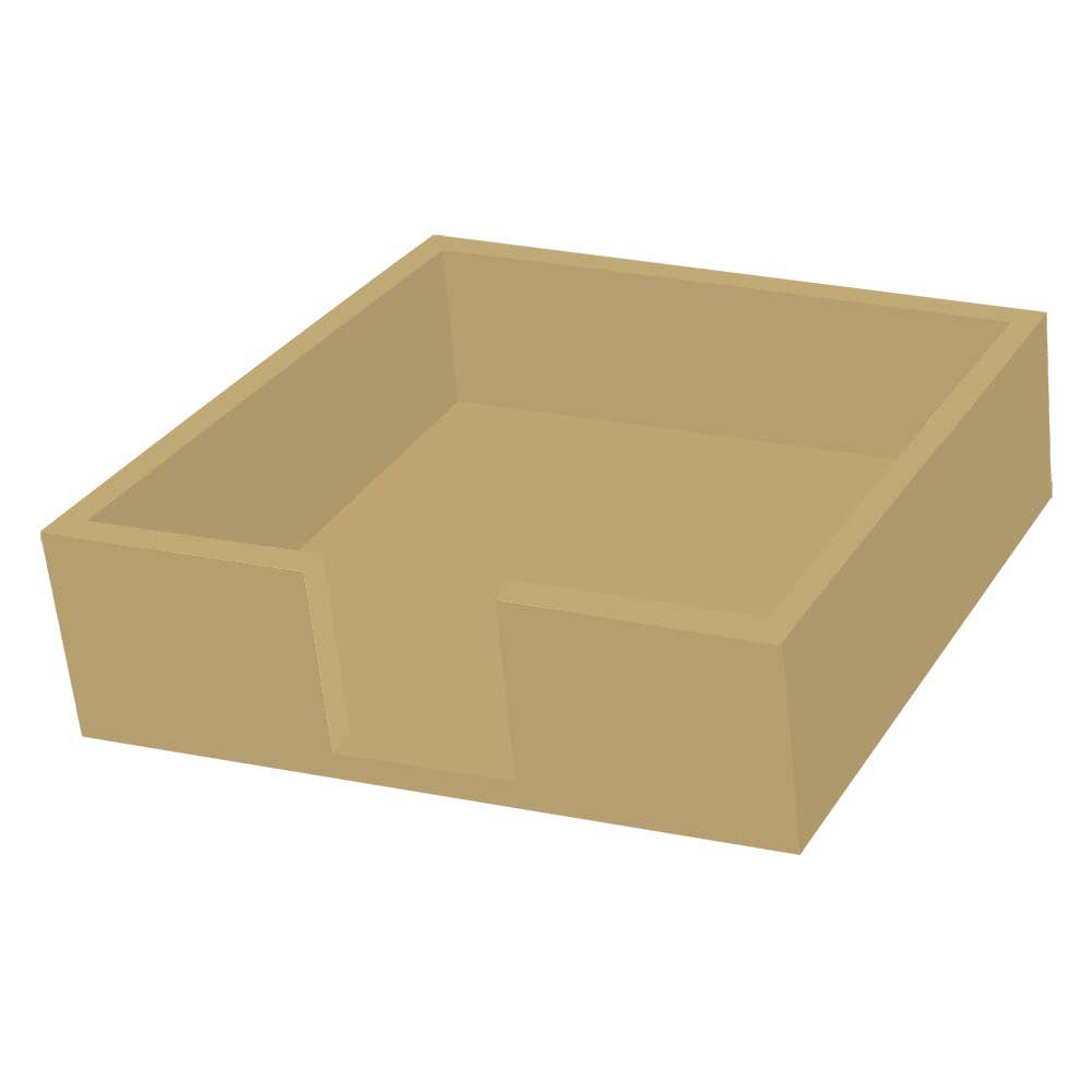 BEV CADDY, WOOD - GOLD
