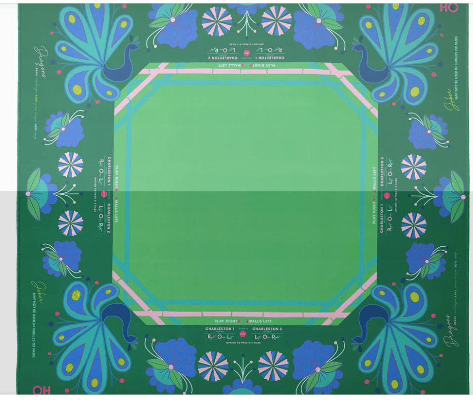 Birdie Green Mahjong Mat - Oh My Mahjong (1) - Home 2 Court
