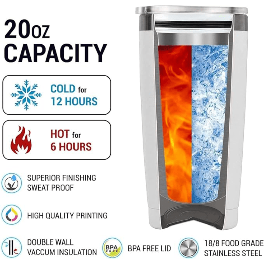 Born to Rally - 20oz Tumbler - Pink Stars - Home 2 Court