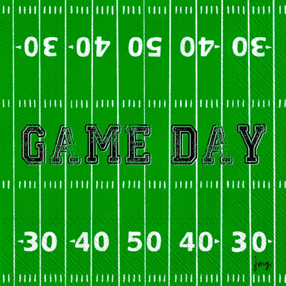 Boston International - Paper Cocktail Napkins Pack of 20 Game Day Field Football - Home 2 Court